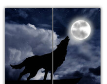 Schneidebrett Heulender Wolf Vollmond