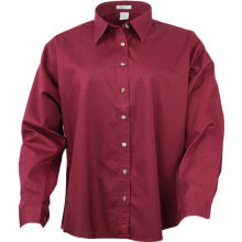 Купить женские футболки и топы River's End: River's End Ezcare Woven Long Sleeve Button Up Shirt Womens Burgundy Casual Tops