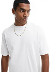 Купить мужские базовые футболки SELECTED HOMME: Selected Homme oversized heavy weight t-shirt in white