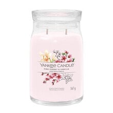 Aromatic diffusers and candles aromatic candle Signature large glass Pink Cherry &amp; Vanilla 567 g