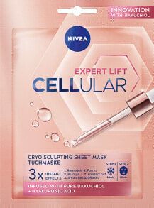 Tuchmaske für das Gesicht mit Hyaluron und Collagen - Nivea Hyaluron Cellular Filler Cryo-Sheet-Mask