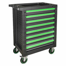 JBM Tool cart 8 equal drawers green - empty