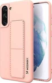 Wozinsky Wozinsky Kickstand Case elastyczne silikonowe etui z podstawką Samsung Galaxy S21+ 5G (S21 Plus 5G) różowy