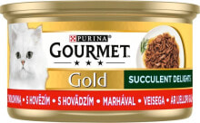 Купить влажные корма для кошек Gourmet: Gourmet Gourmet Gold Karma dla kotów z wołowiną 85 g