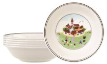 Dishes and salad bowls for serving