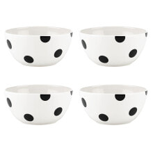 Товары для дома new york Deco Dot Set of 4 Appetizer Bowls