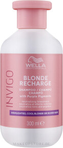 Shampoo gegen Gelbstich für kühle Blondtöne - Wella Professionals Invigo Blonde Recharge Color Refreshing Shampoo