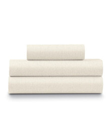 Soft Heather Jersey Knit 3-Piece Sheet Set - Twin