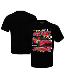 Купить мужские футболки и майки Stewart-Haas Racing Team Collection: Men's Black Chase Briscoe Mahindra Tractors Throwback T-shirt