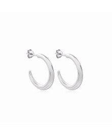 Купить серьги Astor & Orion: Crescent Hoops Silver Medium