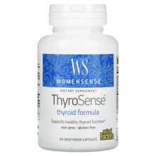 Витамины и БАДы для нормализации гормонального фона Natural Factors, WomenSense, ThyroSense, Thyroid Formula, 60 Vegetarians Capsules
