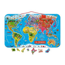 JANOD Magnetic World Map Italian Version Puzzle