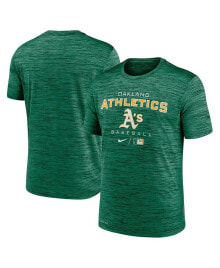 Nike men's Oakland Athletics Oakland Athletics Authentic Collection Velocity Practice Space-Dye Performance T-shirt