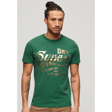 SUPERDRY Metallic Workwear Graphic Short Sleeve T-Shirt