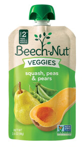 Детское пюре детское пюре Beech-Nut 12 шт, от 6 месяцев, тыква, горох и груша