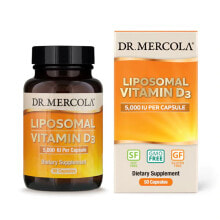 Витамин D dr. Mercola Liposomal Vitamin D3 Липосомальный витамин Д 3 5000 МЕ 90 капсул