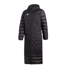 Мужские спортивные куртки Мужское пальто черное зимнее adidas Condivo 18 Winter Coat M BQ6590