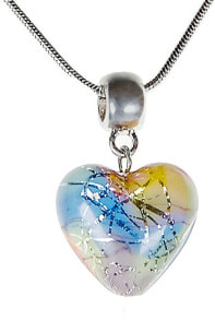 Кулоны и подвески колье Gentle Romantic Heart с жемчугом Lampglas и чистым серебром NLH6