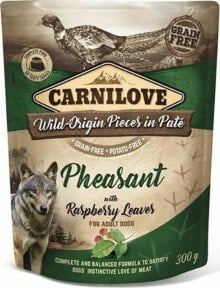 Влажные корма для собак carnilove Carnilove konservai šunims Pate Pheasant with Raspberry Leaves 300g