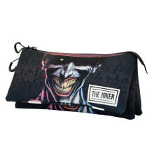 KARACTERMANIA Joker Triple Pocket Pencil Case Crazy DC Comics