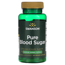 Растительные экстракты и настойки Swanson, Pure Blood Sugar , 60 Veggie Capsules