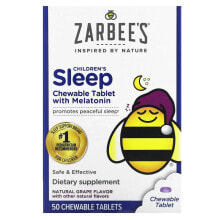 Children's Sleep with Melatonin, 3 Years+, Natural Grape, 30 Chewable Tablets