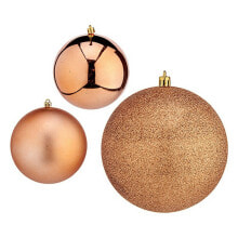 Christmas Baubles Ø 10 cm 6 Units Copper Plastic