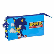 Triple Carry-all Sonic Speed 22 x 12 x 3 cm Blue