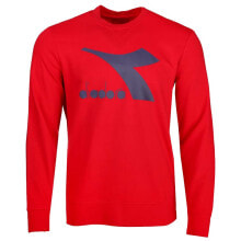 Diadora Logo Chromia Crew Neck Sweatshirt Mens Red 177764-45046