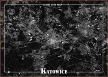 Картины, постеры, гобелены, панно Art-Map Decorative poster - Katowice