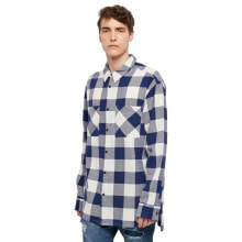 URBAN CLASSICS Long Oversized Checked Long Sleeve Shirt