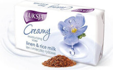 Кусковое мыло luksja Creamy Linen & Rice Soap Восстанавливающее и успокаивающее кусковое мыло с экстрактом льна и рисовым молоком 90 г