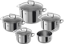 Наборы кастрюль zWILLING Essence Stainless Steel Saucepan Set, 4 Pieces, 3 Lids, Suitable for Induction Cookers