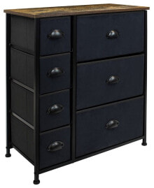 Sorbus 7 Drawer Chest Dresser with Wood Top