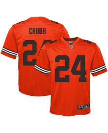 Youth Nick Chubb Orange Cleveland Browns Inverted Team Game Jersey