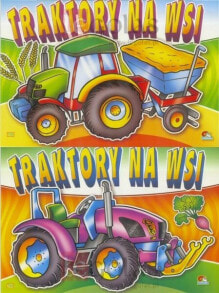 Раскраски для детей książka Traktory na wsi