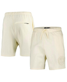 Купить мужские шорты Pro Standard: Men's Cream Milwaukee Brewers Neutral Fleece Shorts