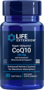 Коэнзим Q10 Life Extension Super Ubiquinol CoQ10  Убихинон с улучшенной поддержкой митохондрий 100 мг 30 гелевых капсул