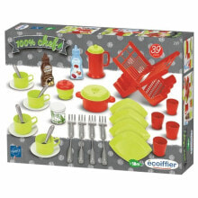 Toy food and tableware for girls
