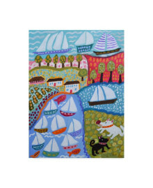 Trademark Global karen Fields Dogs and Sailboats Canvas Art - 20