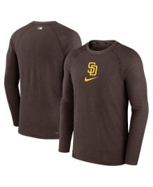Nike men's Brown San Diego Padres Authentic Collection Game Raglan Performance Long Sleeve T-shirt