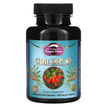 Фрукты и ягоды Драгон Хербс, Goji LBP-40, 500 мг, 100 вегетарианских капсул