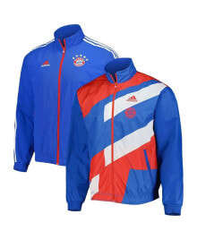 adidas men's Blue Bayern Munich Team Logo Anthem Full-Zip Jacket