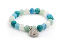 Женский браслет Beneto Bead bracelet made of jadeite, howlite, agate and amazonite MINK46 / 17