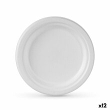 Набор посуды Algon Одноразовые Белый Сахарный тростник 17 cm (12 штук)