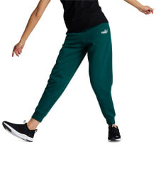 Puma women's Embroidered-Logo High-Waist Fleece Sweatpant Jogger