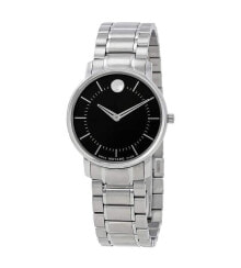 Купить наручные часы Movado: Movado Black Dial Stainless Steel Ladies Watch 0606690