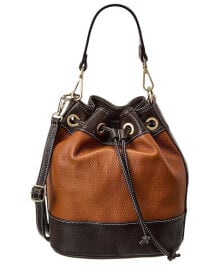 Persaman New York #1170 Suede & Leather Bucket Bag Women's Brown Os купить онлайн