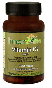 Витамин К innerzyme Vitamin K2 MK-7 --Витамин К2  МК-7 --300 мг--30 растительных капсул