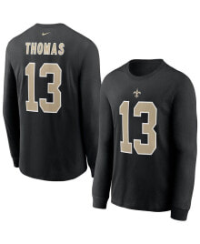 Nike men's Michael Thomas Black New Orleans Saints Player Name and Number Long Sleeve T-shirt